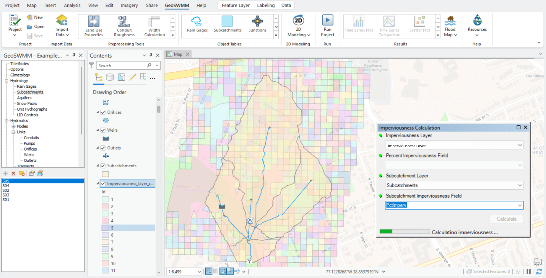 Watershed Delineation Tool interface