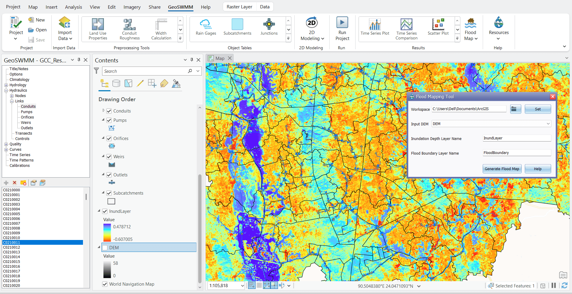 Land Use Properties interface